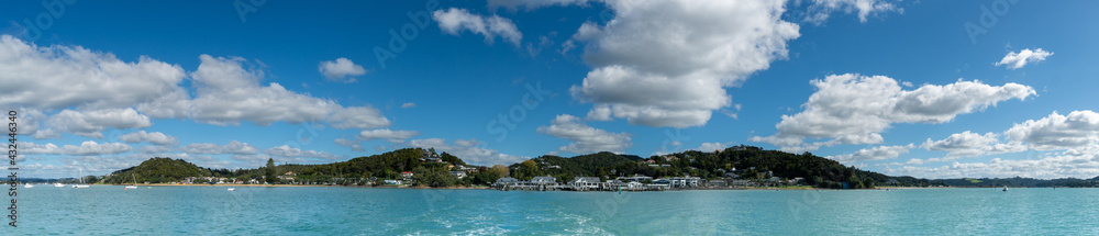 Panorama of Paihia, Bay of Islands New Zealand