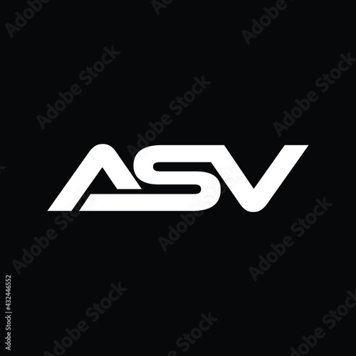 asv letter logo design  photo