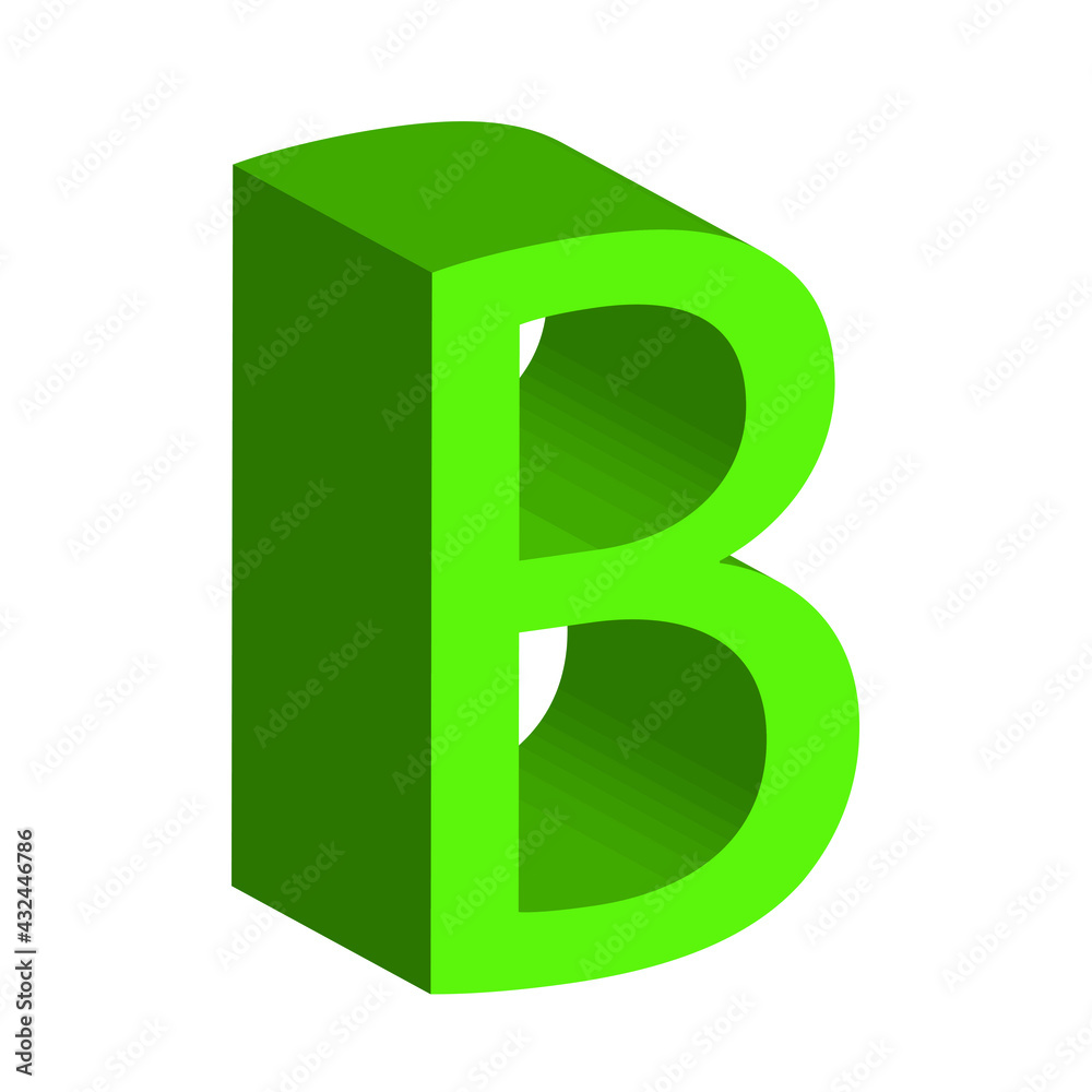 3d letter B simple clip art vector illustration 3d letter B simple clip art vector illustration