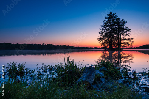 sunset on the lake