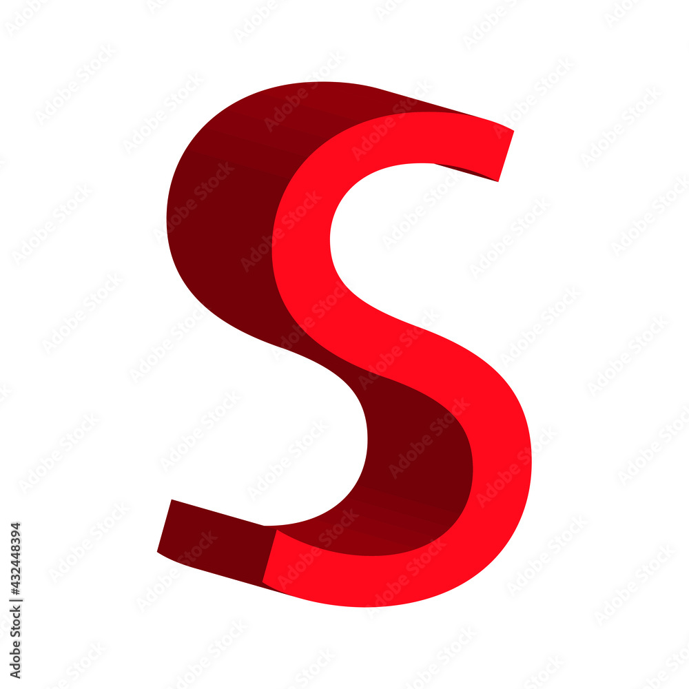 3d letter S simple clip art vector illustration 3d letter S simple clip art vector illustration