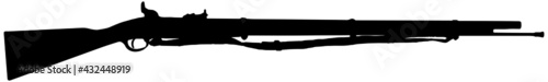 musket gun silhouette vector illustration