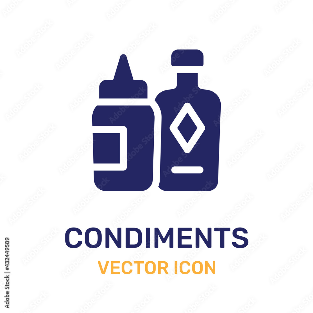 Condiment icon vector symbol illustration.