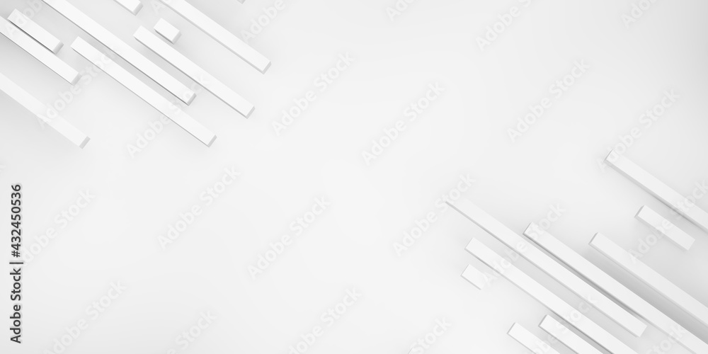 Abstract background White matt square bars On white background 3d illustration Abstract background White matt square bars On white background 3d illustration