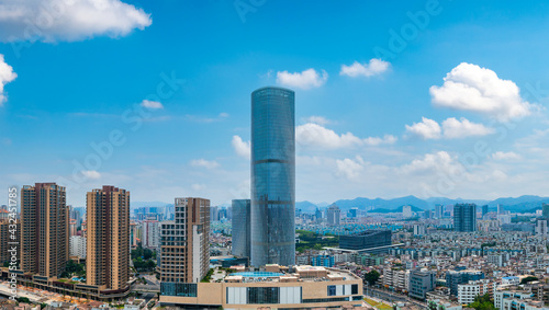 Cityscape of Zhongshan City  Guangdong Province  China
