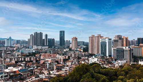 Cityscape of Zhongshan City, Guangdong Province, China photo