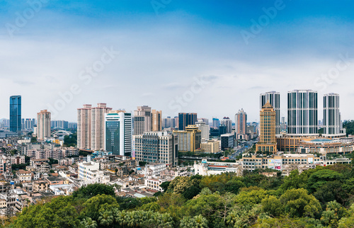 Cityscape of Zhongshan City, Guangdong Province, China