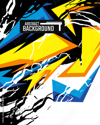 Abstract geometric backgrounds for sports and games. Abstract racing backgrounds for t-shirts, race car livery, car vinyl stickers, etc. Vector background.