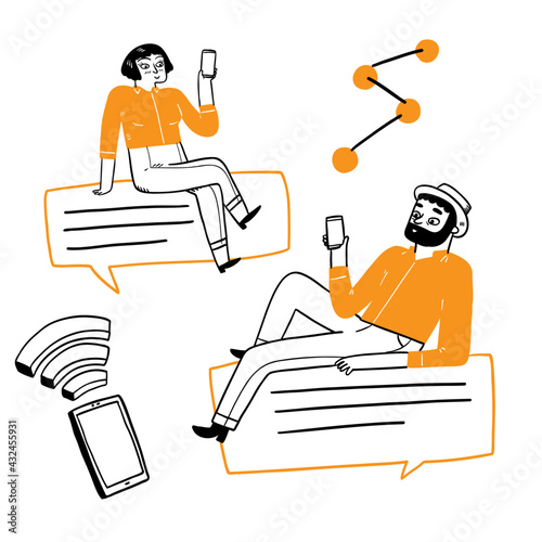Communication technology concept