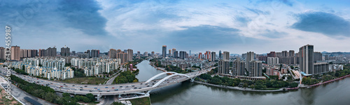Urban scenery on both sides of Shiqi River, Zhongshan City, Guangdong Province, China © Weiming