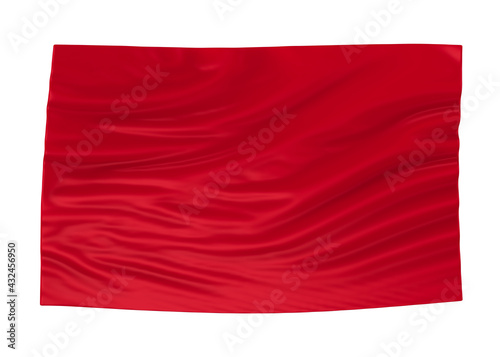 Free Download Abstract of red wavy silk in the air isolated on white background for banner, poster, promotion 3d illustration - GFXLoad