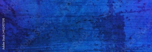 Blue background texture grunge. Old vintage dark blue peeling paint and textured rusted background. Antique barn wood texture.