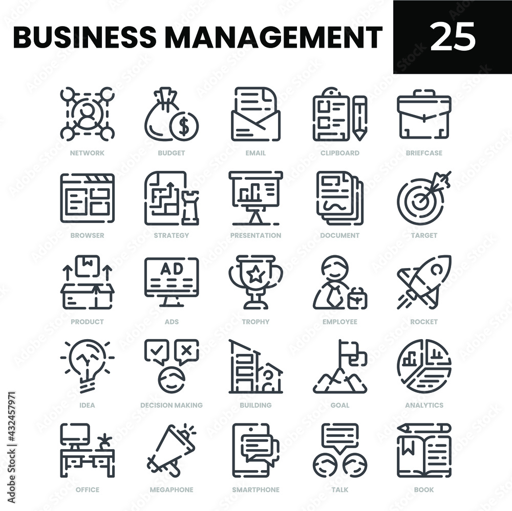 Business management line icon Business management line icon