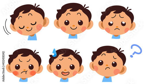 男の子の表情セットA