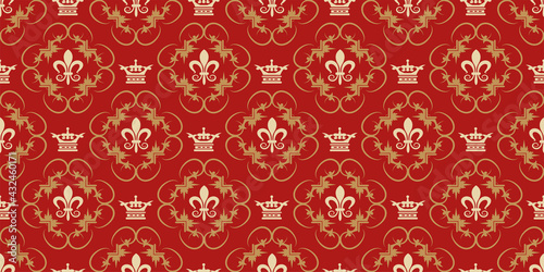 Elegant background pattern in royal style. Vintage wallpaper. Seamless pattern, texture. Vector image