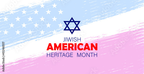 Jewish American heritage month vector illustration. photo