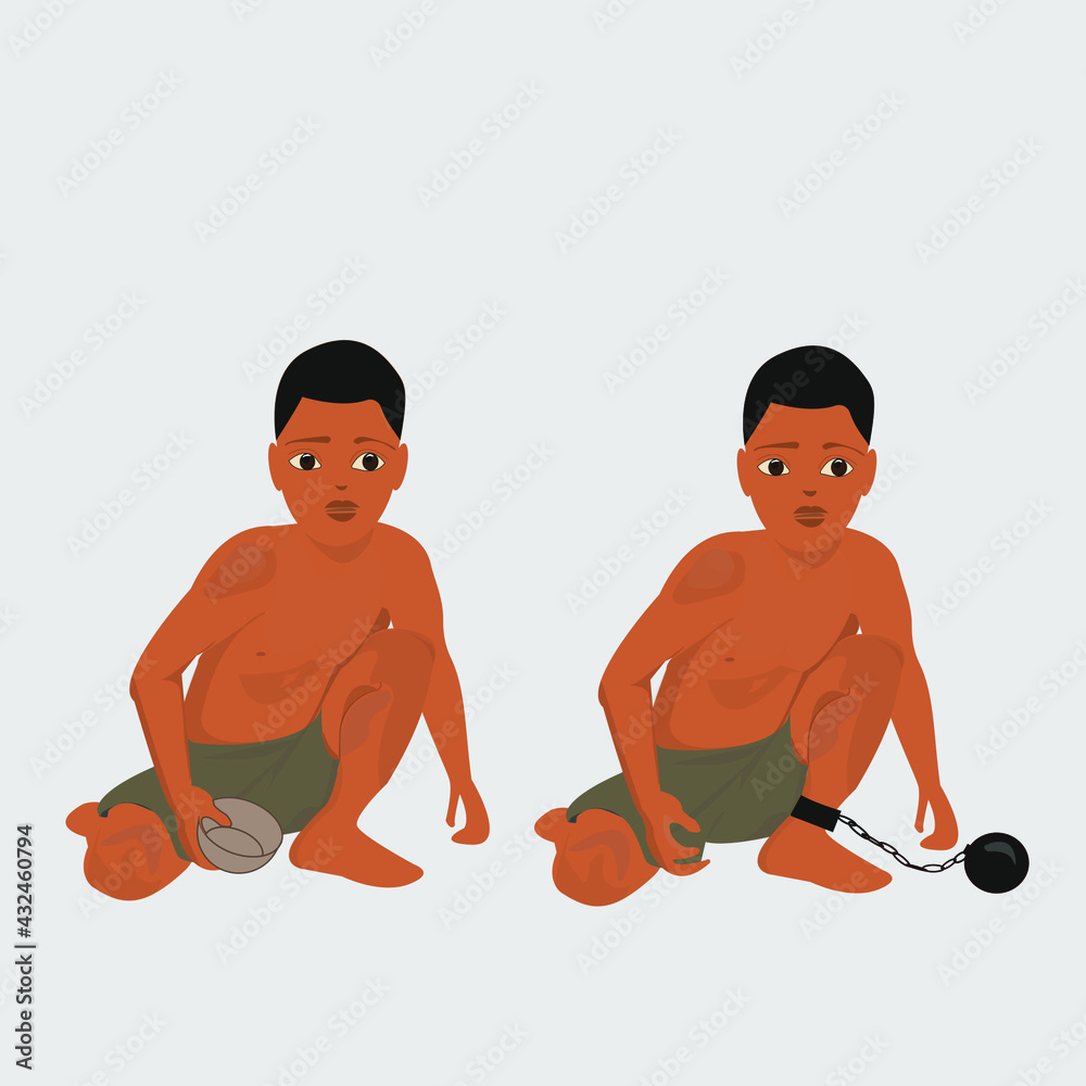 child labour. slavery of children. child abuse Stock Vector | Adobe Stock