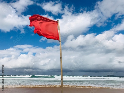 flag on the beach