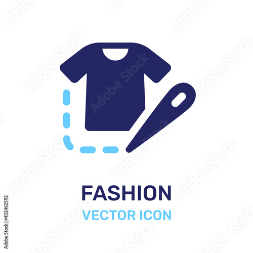 Clothes, Fashion Design and needle icon 