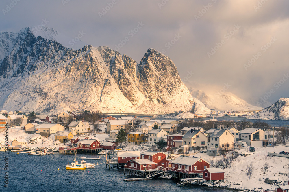 A fishing village in Lofoten Norway