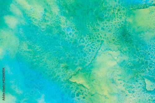 green and blue watercolor painted background texture