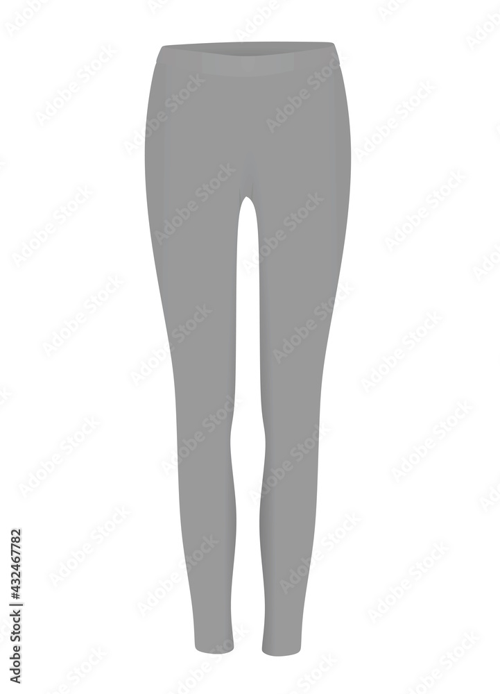 Grey woman leggings. vector illustration Grey woman leggings. vector illustration