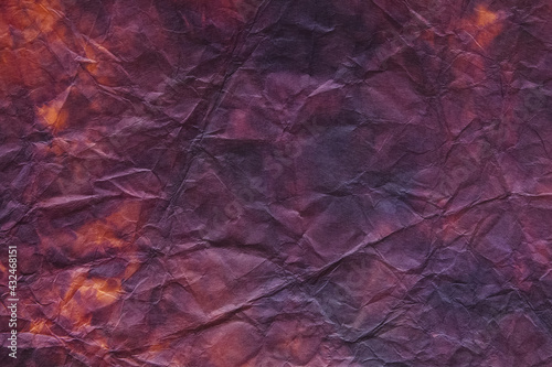 和紙テクスチャー背景(紫色) 荒い皺のテクスチャがある斑色の和紙