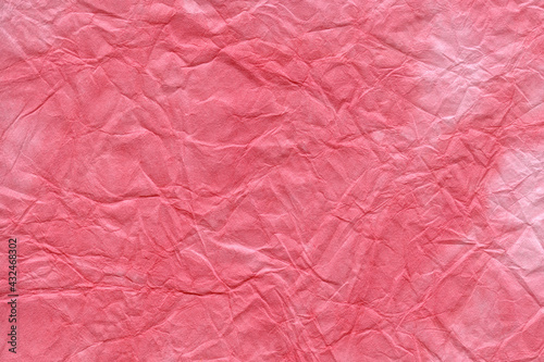 Wallpaper Mural 和紙テクスチャー背景(ピンク色)  斑に染めたピンク色の揉み和紙 Torontodigital.ca