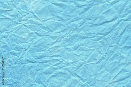 和紙テクスチャー背景(青色) 涼し気な水色の色揉み和紙