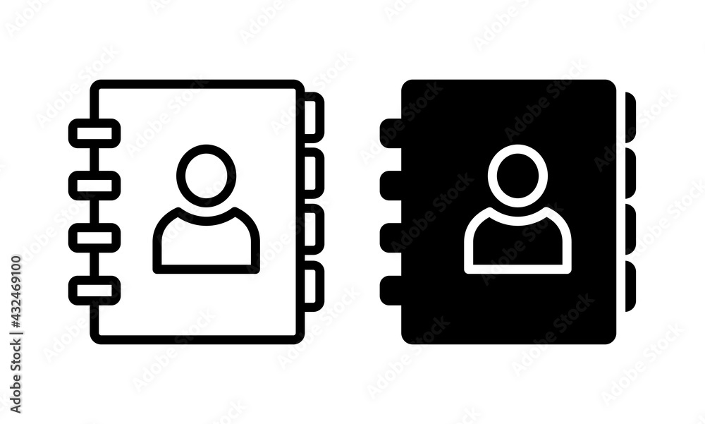 Address book icon vector, Address book symbol Address book icon vector, Address book symbol