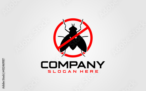 pest control icon and logo for Community, Industrial, Foundation, Security, Tech, Services Company. vector illustration