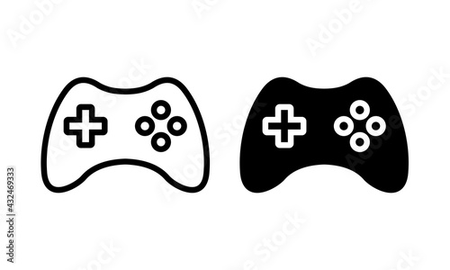Joystick icon vector, game symbol vector