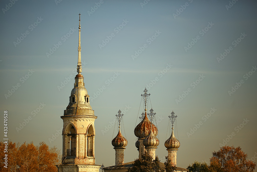 Obraz premium church dome cross sky, religion architecture