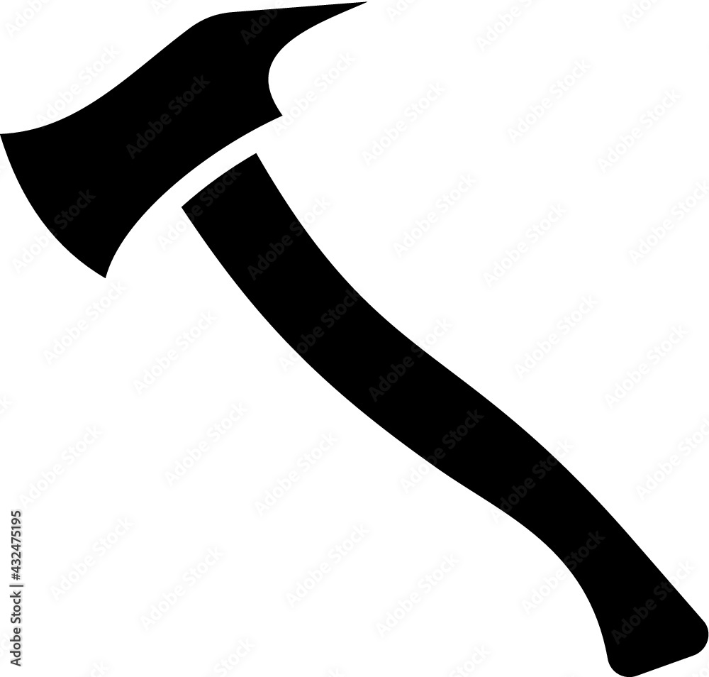 Vector illustration of firefighter axe Vector illustration of firefighter axe