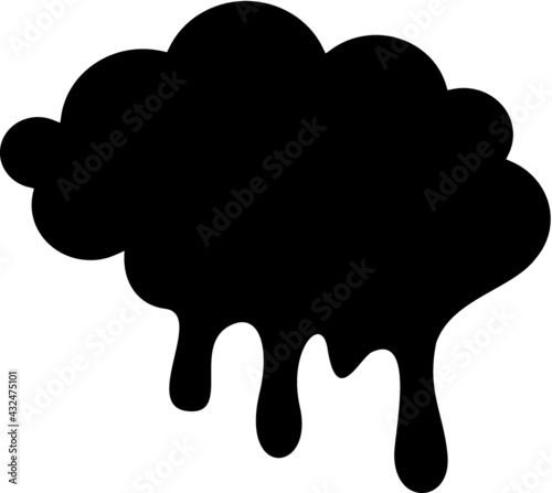 Vector illustration of the dripping cloud