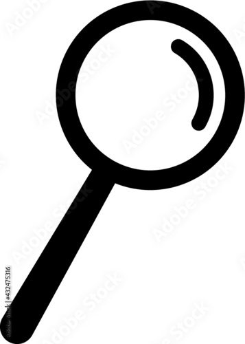 Vector illustration of the magnifying glass