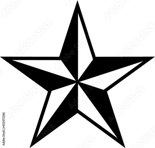 Vector illustration of the nautical star photo