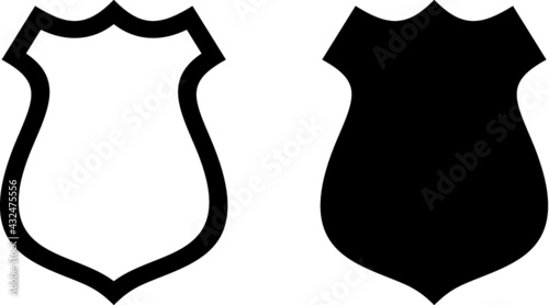 Vector illustration of the police badge symbol