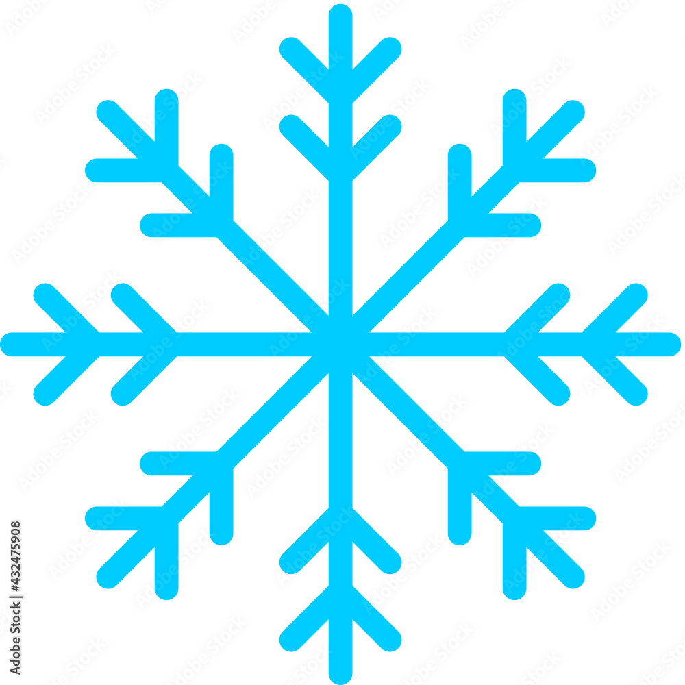 Vector illustration of the snowflake Vector illustration of the snowflake
