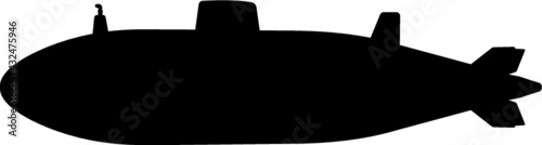 Vector illustration of the submarine silhouette