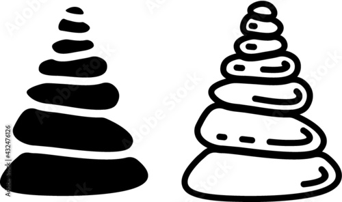 Vector illustration of the zen stones
