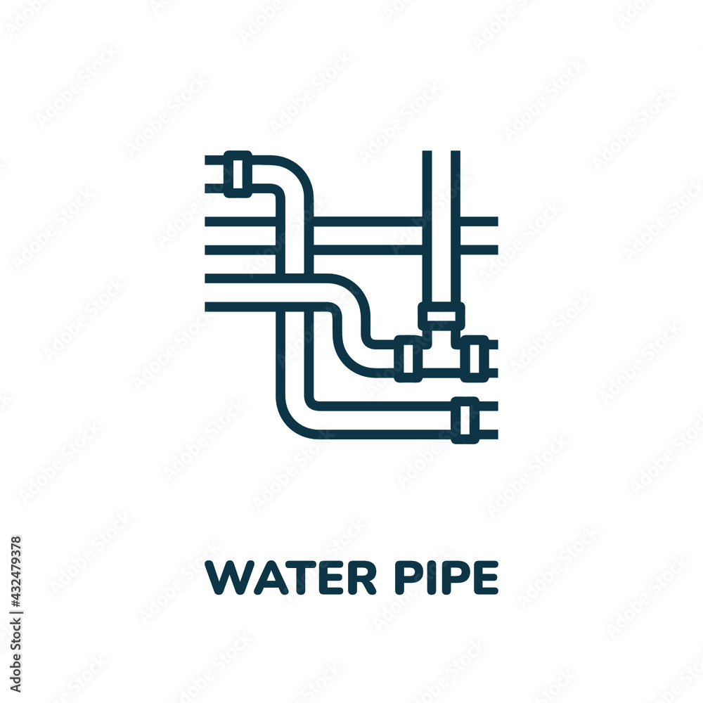 water pipe icon vector sign symbol. Simple element illustration. water pipe icon concept symbol design. Can be used for web and mobile. water pipe icon vector sign symbol. Simple element illustration. water pipe icon concept symbol design. Can be used for web and mobile.