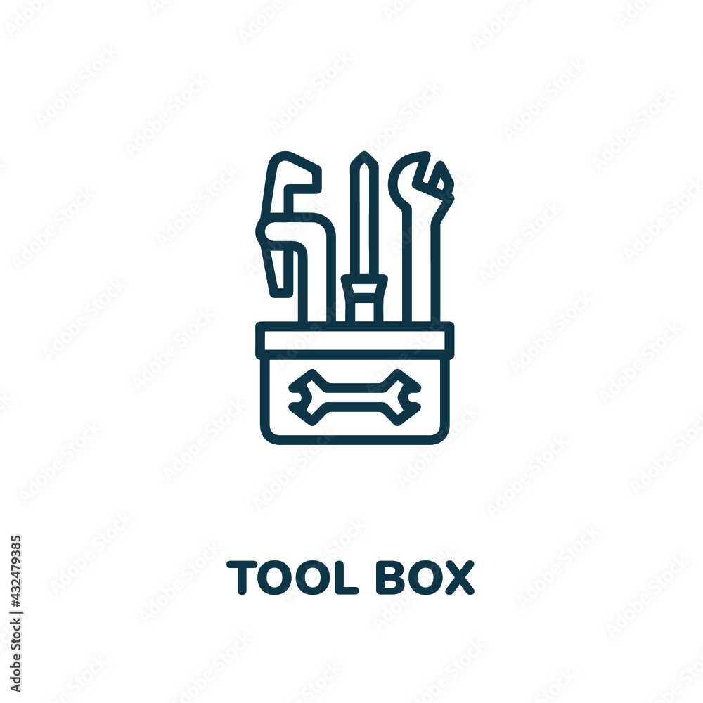 toolbox icon vector. toolbox icon vector symbol illustration. Modern simple vector icon for your design. toolbox icon vector	