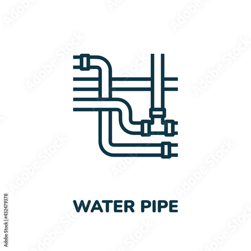 water pipe icon vector sign symbol. Simple element illustration. water pipe icon concept symbol design. Can be used for web and mobile.