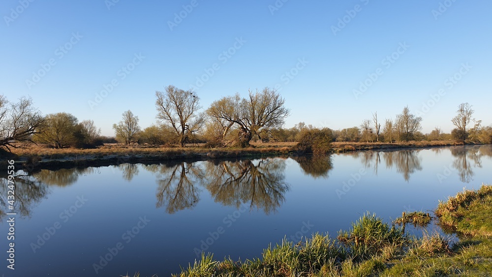 Cambridgeshire Fens Great Ouse Reflection