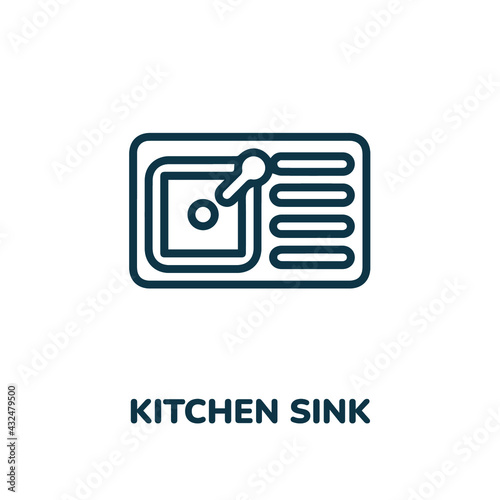 Sink icon vector sign symbol. Simple element illustration. Kitchen sink icon concept symbol design. Can be used for web and mobile.