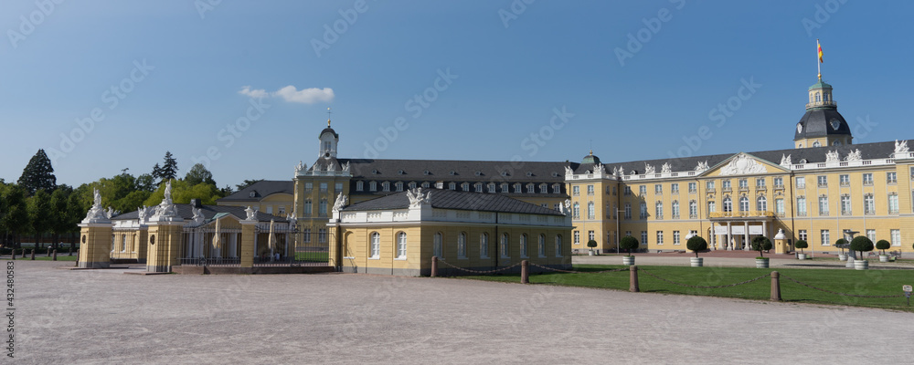 Fototapeta premium Karlsruhe, Germany - Sept. 11, 2020: castle 
