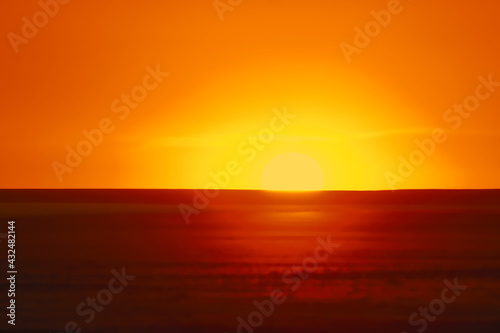 Sunset in the desert, blurred