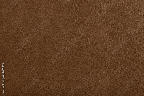 Genuine brown leather texture background. Dark natural skin background.