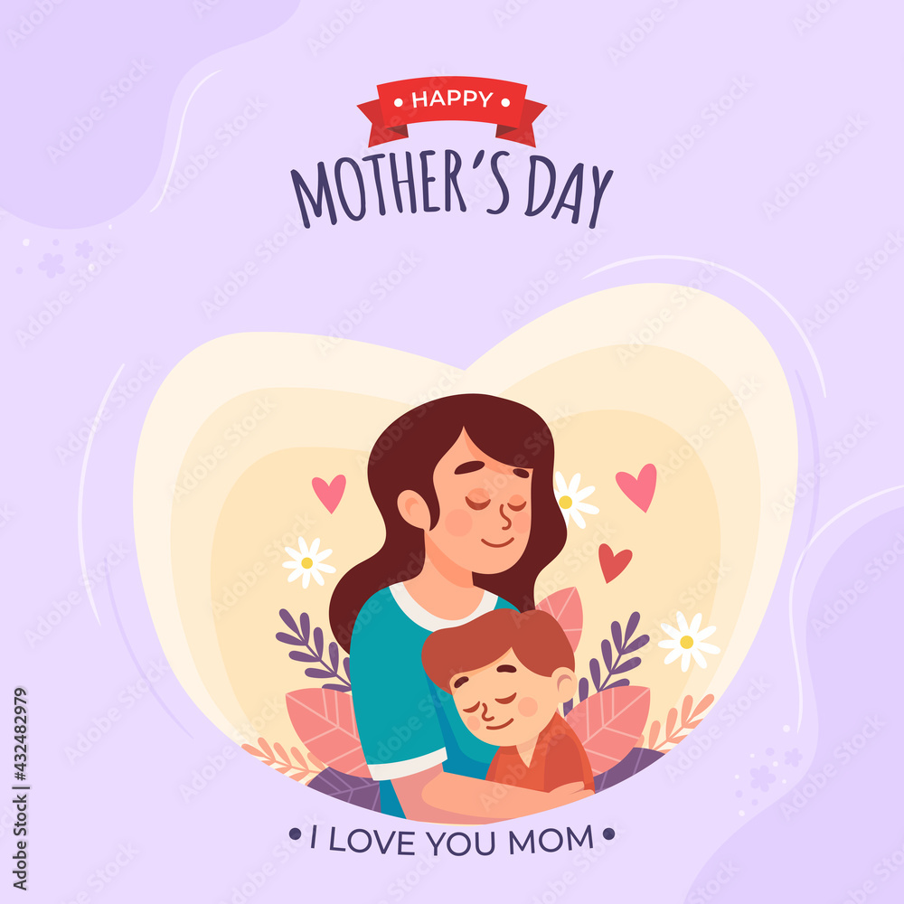 Hand drawn mother's day illustration Hand drawn mother's day illustration